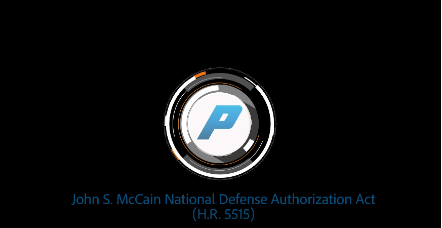 Pelco Compliance with The John S. McCain National Defense Authorization Act  Logo