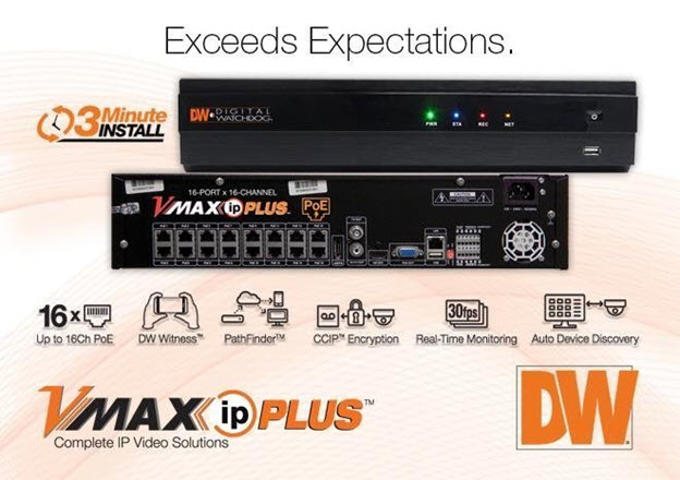 DW Complete Video Solutions VMAX IP Plus™ Three Minute Installation  Logo